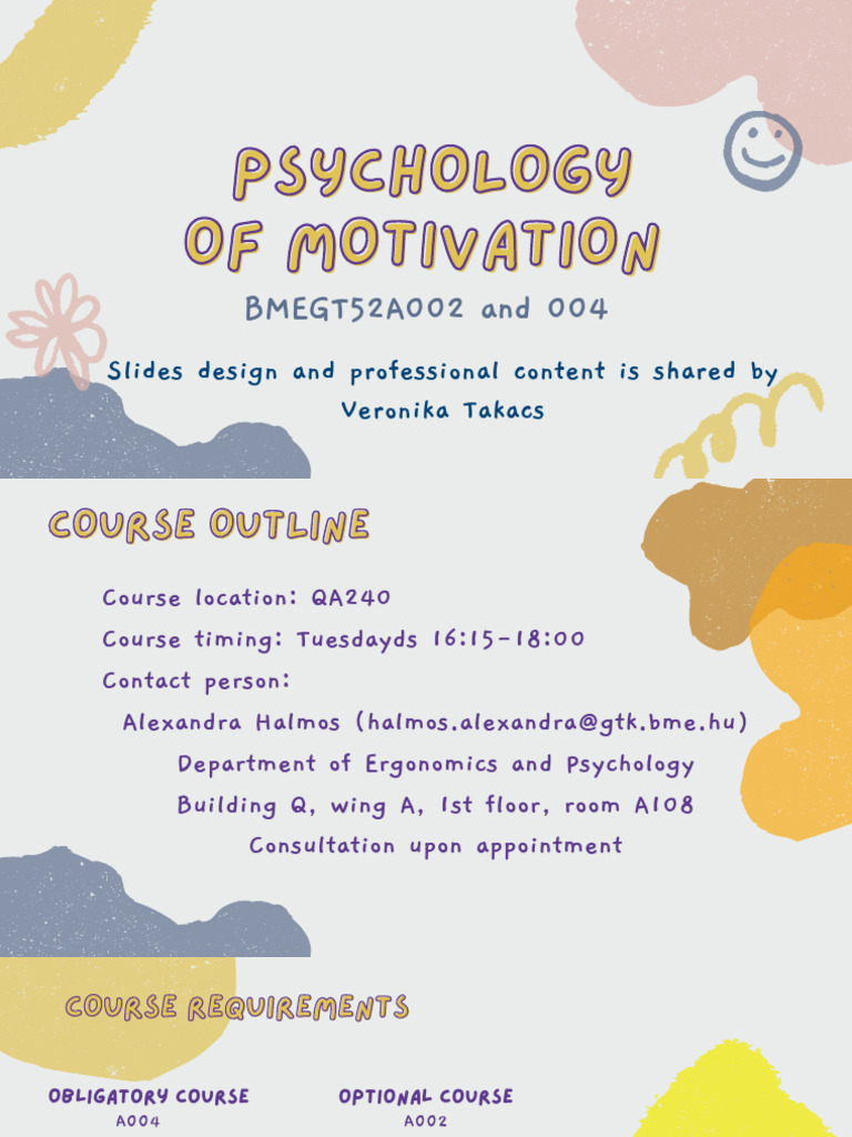 Psychology of Motivation Course Overview | PDF | Motivation | Motivational