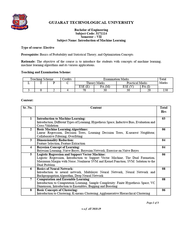 Machine Learning Course Overview | PDF | Data Compression | Cellular ...