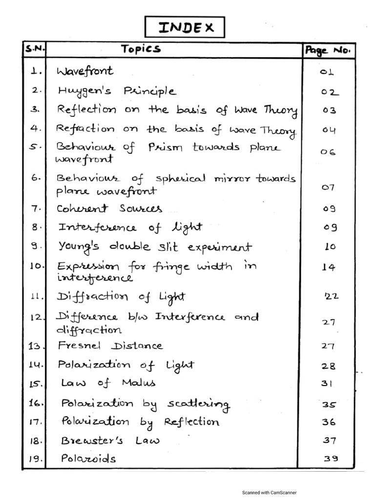 Wave Optics Notes (English) - 1 | PDF
