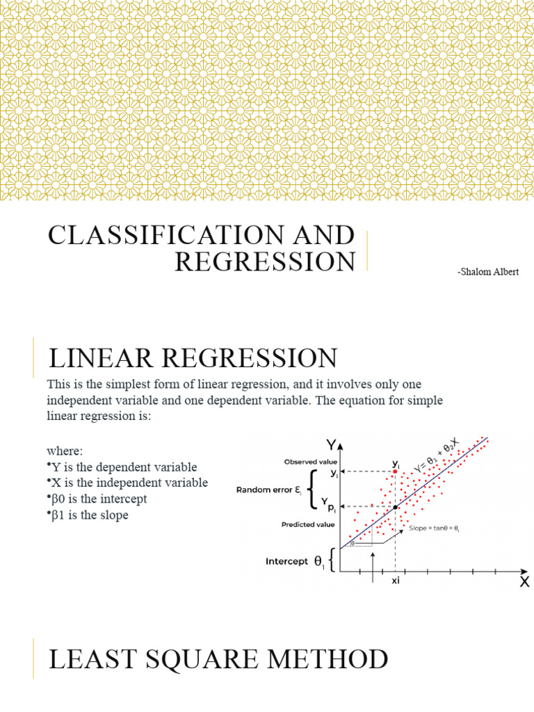 Classification and Regression | PDF | Regression Analysis | Linear ...