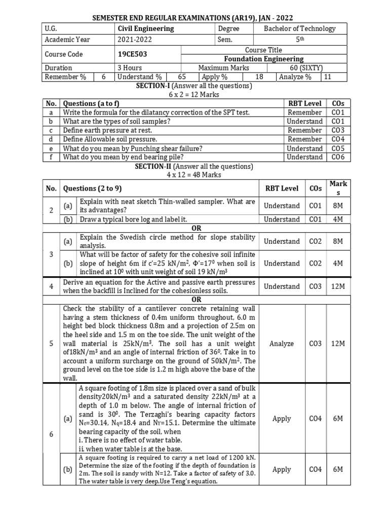 Foundational Engineering 3 Pdf Civil Engineering Applied And