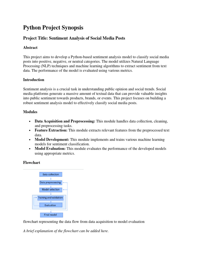 Python Project Synopsis Sample | PDF | Machine Learning | Cognitive Science