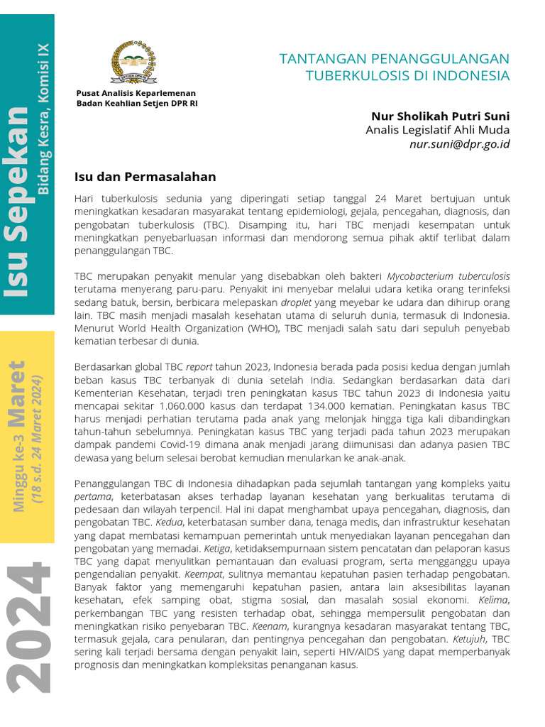 Isu Sepekan III PUSLIT Maret 2024 1957 | PDF | Pengembangan Diri ...