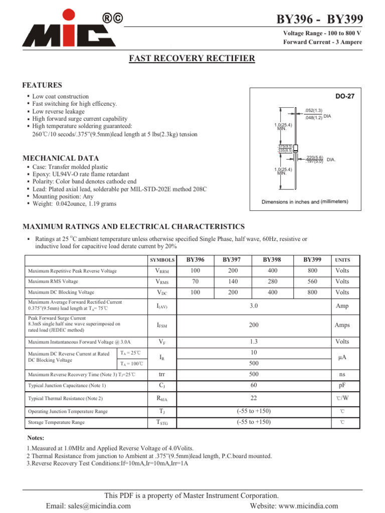 High-Efficiency Rectifier Specifications | PDF