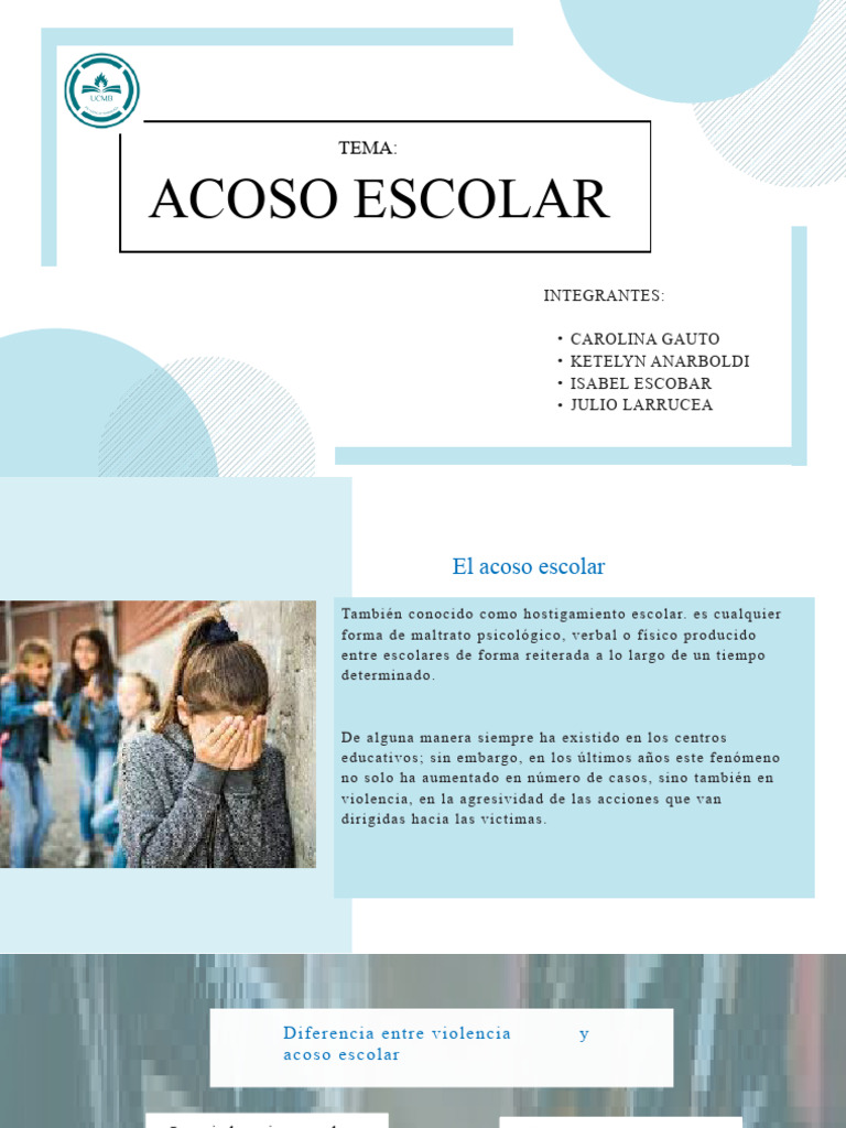 Prevención y tipos de acoso escolar | PDF | Violencia | Derechos de los ...