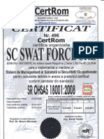 ISO 18001- SWAT FORCE ROMANIA