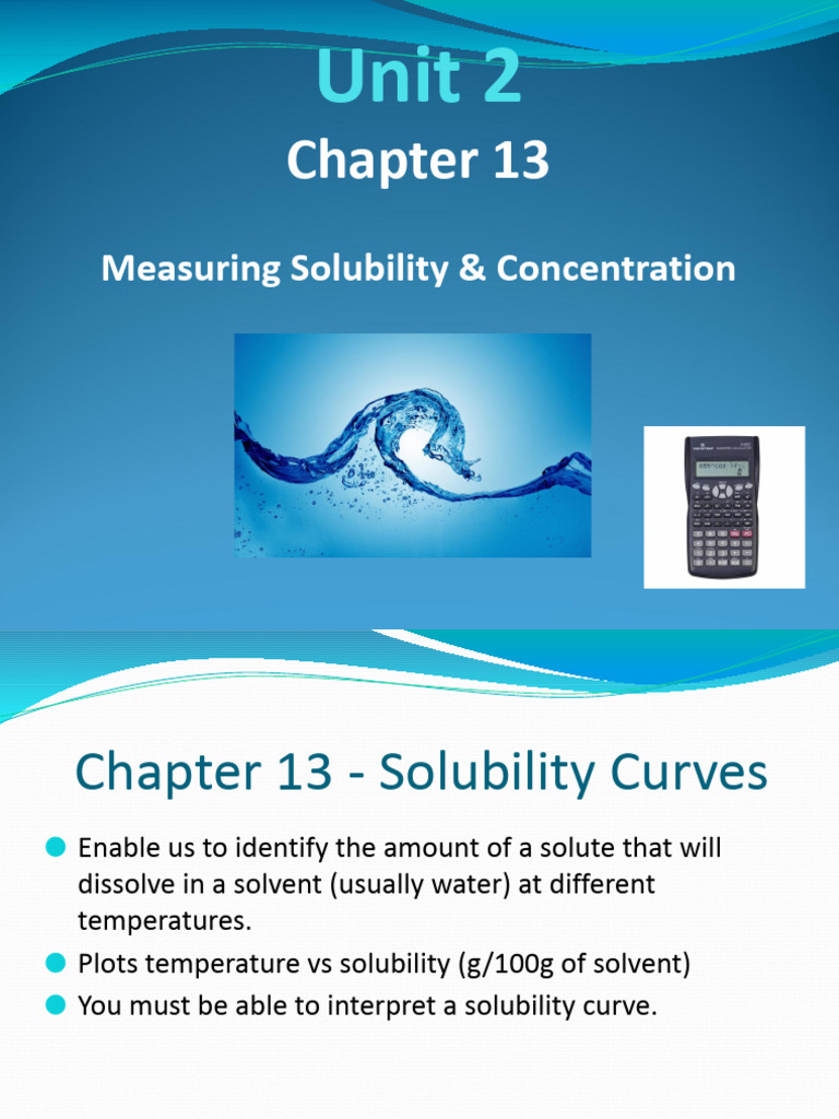 Measuring Solubility and Concentration | PDF | Solubility | Concentration