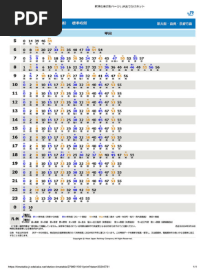 駅時刻表印刷ページ - JRおでかけネット3 | PDF