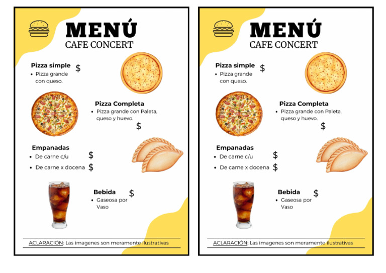Menu Cafe Concert 3 | PDF