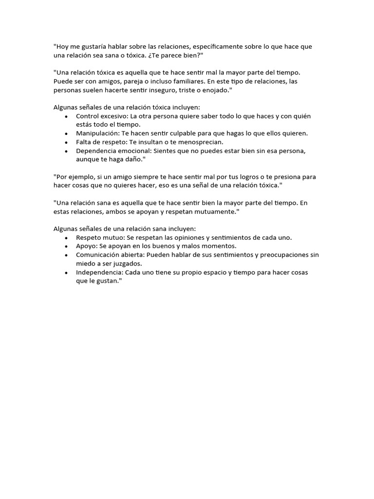 Relaciones Tóxicas Vs Sanas | PDF | Autoestima | Las emociones