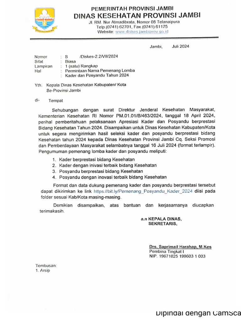 Surat Kader Berprestasi | P…