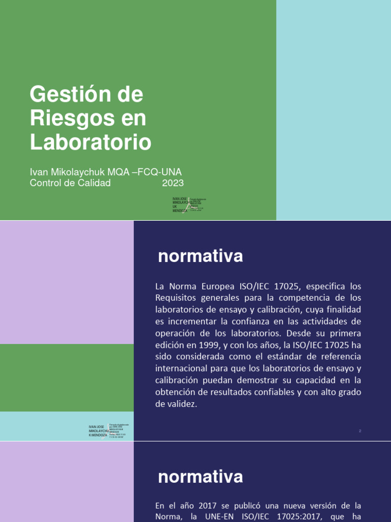 Gestión de Riesgos en Laboratorio Firmado | PDF | Laboratorios ...