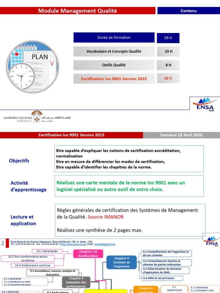 Introduction à la certification ISO 9001 | PDF | Système de management ...