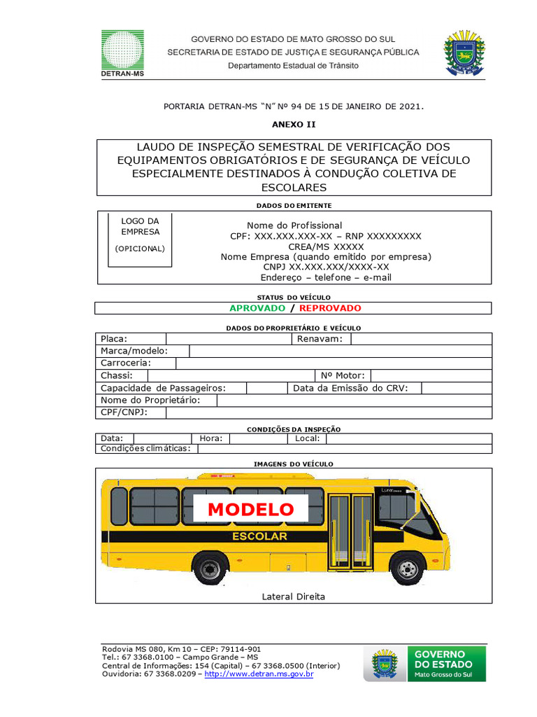 autoriza-o-para-transporte-escolar-modelo-de-laudo-de-inspe-o-pdf