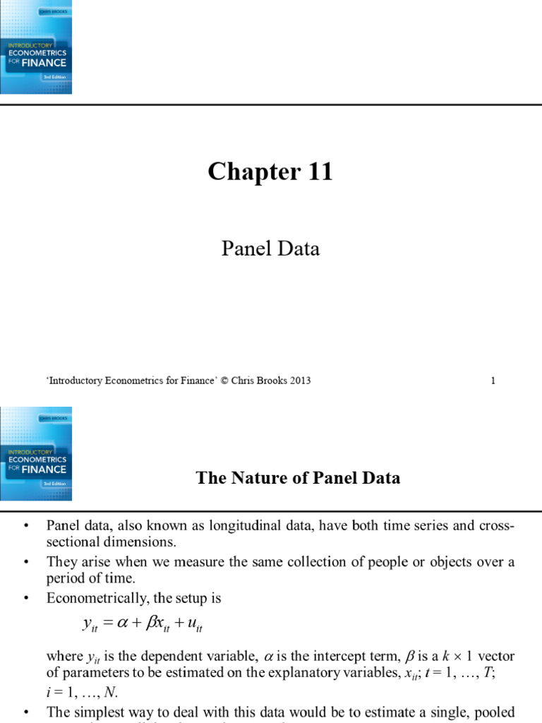 Panel Data Techniques in Econometrics | PDF | Fixed Effects Model ...