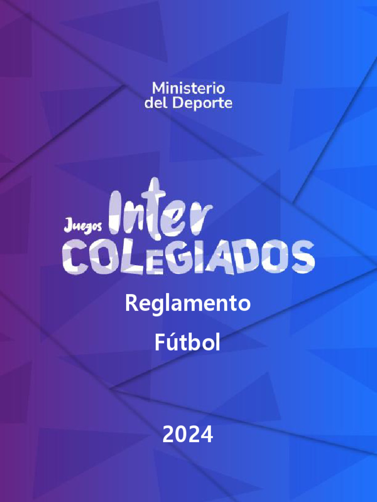 Reglamento de Intercolegiados PDF Árbitro Asociación de Futbol