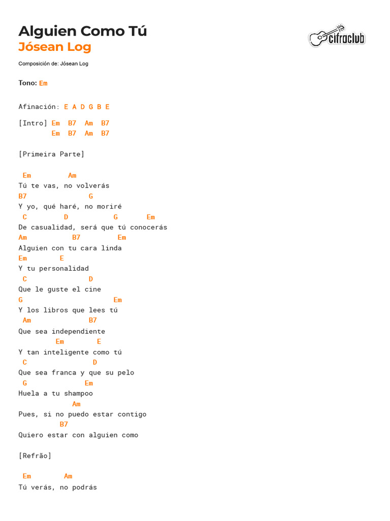 Acordes y letra de 
