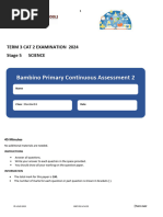 Stage 5 Science Sample Test Paper | PDF | Flowers | Water