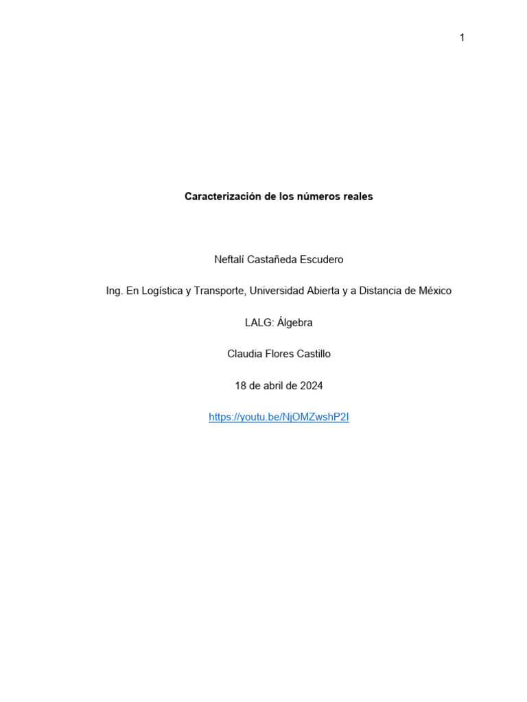 Lalg U1 Ea Nece | PDF | Números | Número Real