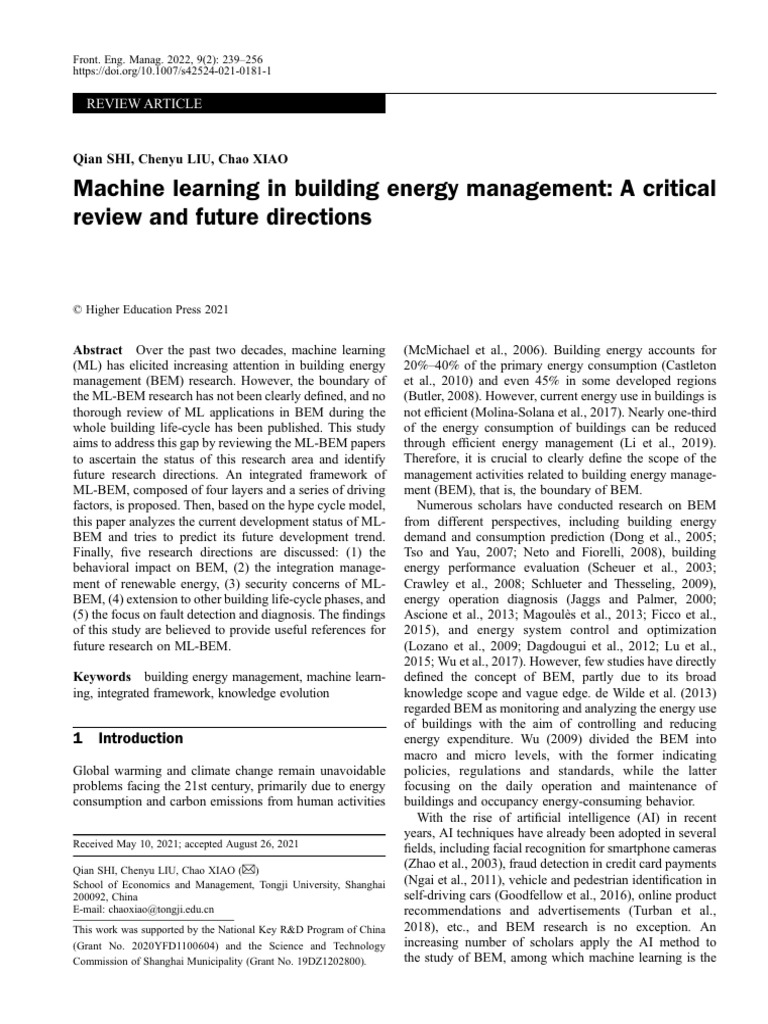 Machine Learning in Energy Management | PDF | Machine Learning ...