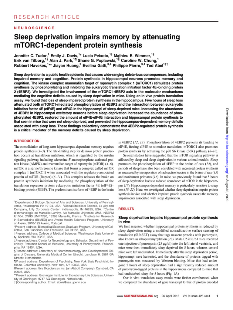 Science Journals AAAS PDF Biology Molecular Biology