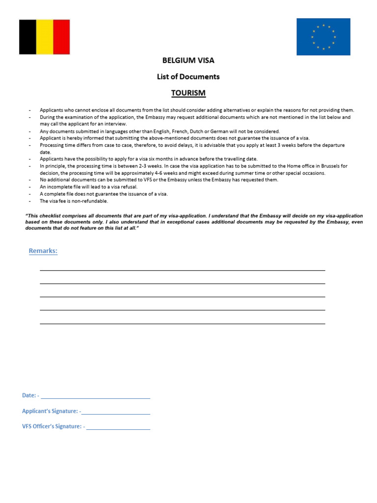 Belgium Tourist Visa Guide | PDF | Travel Visa | Passport