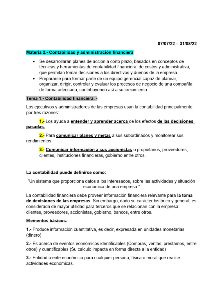 Contabilidad Financiera y Toma de Decisiones | PDF | Contabilidad ...