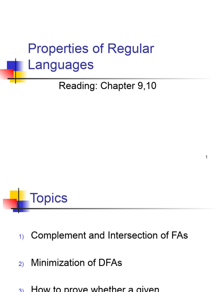 DFA Operations and Language Properties | PDF | Formalism (Deductive ...