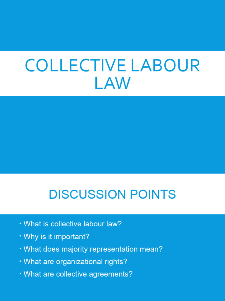 Understanding Collective Labour Law | PDF | Trade Union | Employment