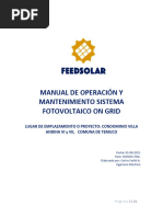 Manual O&M Fotovoltaico