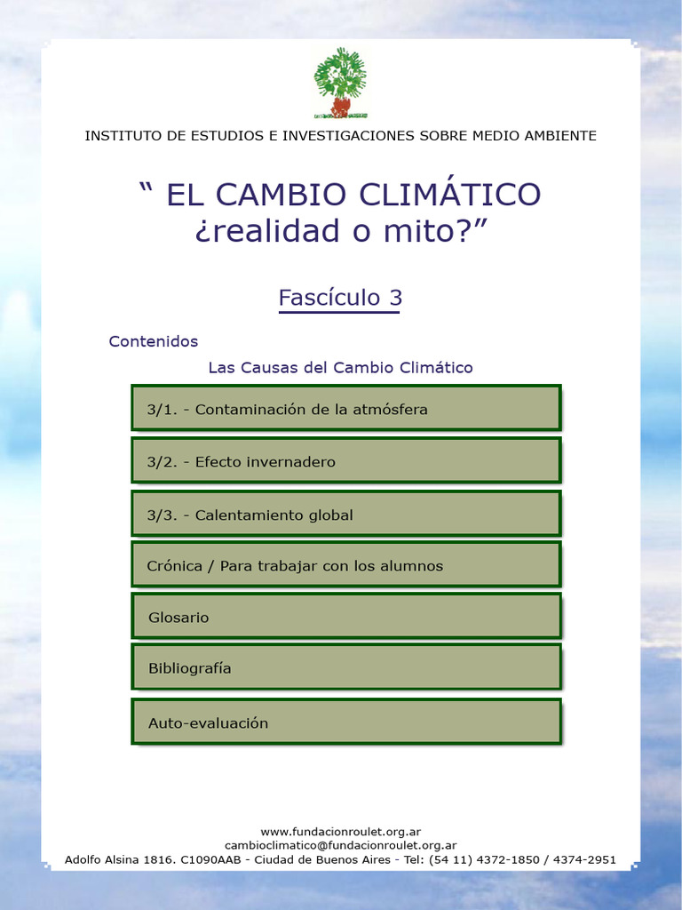 Cambio Climático: Causas y Efectos | PDF | Gases de efecto invernadero ...