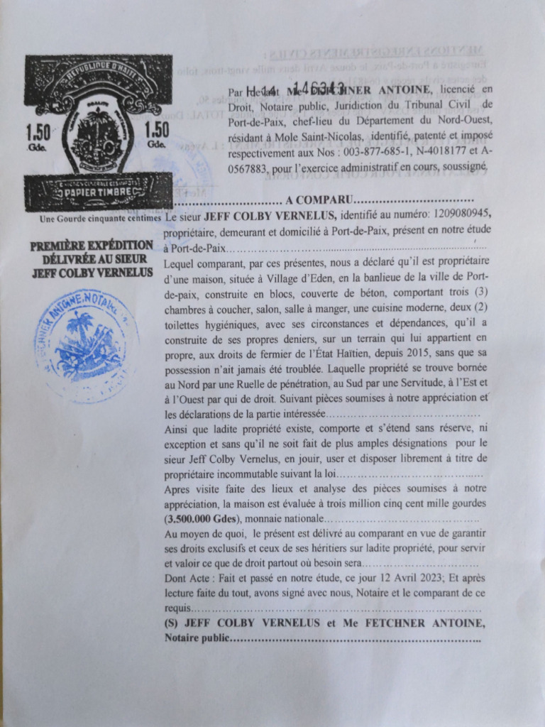 Titre de Propriété | PDF