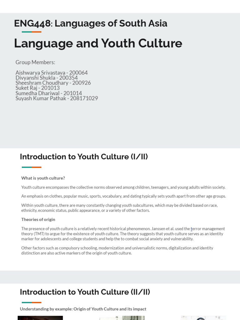 Language and Youth Culture | PDF | Linguistics | Human Communication