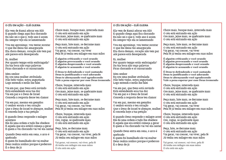O Céu em Ação: Eliã Oliveira | PDF