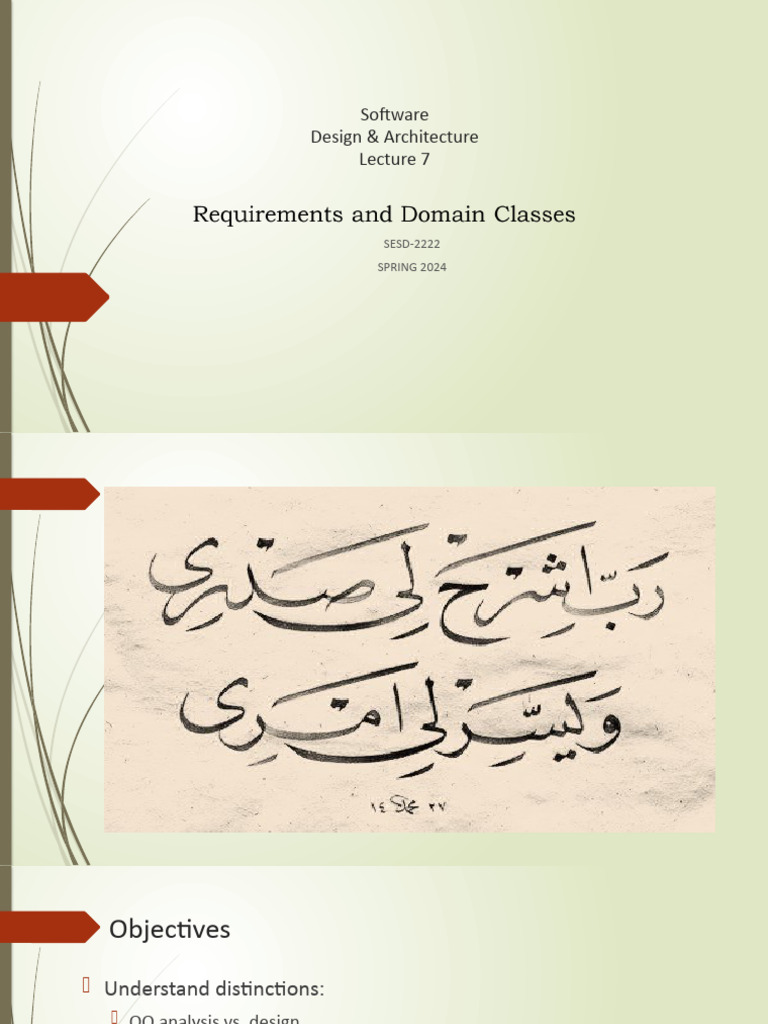 S24 SDA Lecture 7 | PDF | Use Case | Class (Computer Programming)