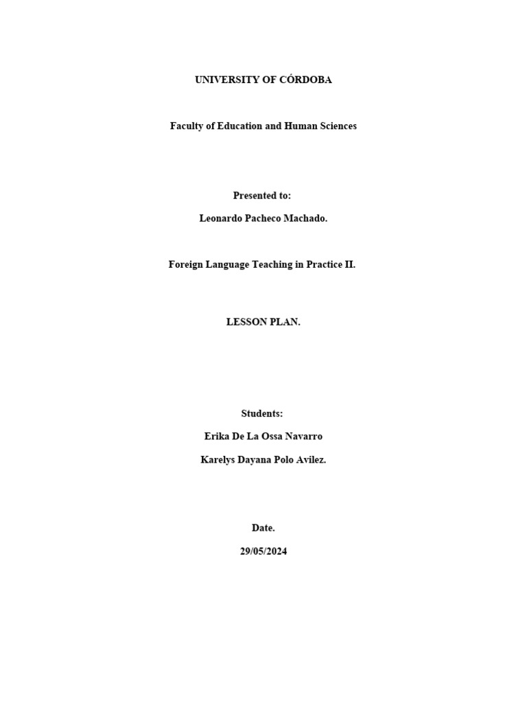 Lesson Plan | PDF | Human Communication