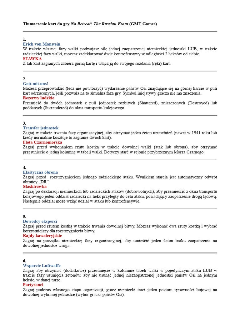 Tlumaczenie_kart_do_gry_No_Retreat PDF