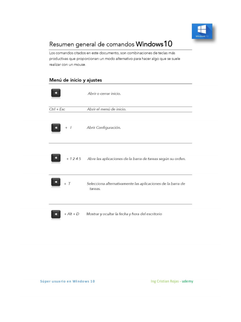 Comandos de Windows 10 | PDF