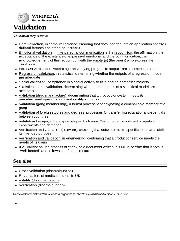 Validation | PDF