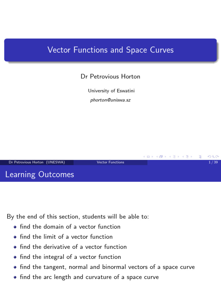 Vector functions and space curves pdf curvature integral
