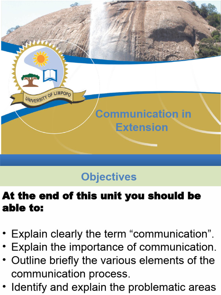Communication in Extension: Key Concepts | PDF | Communication ...