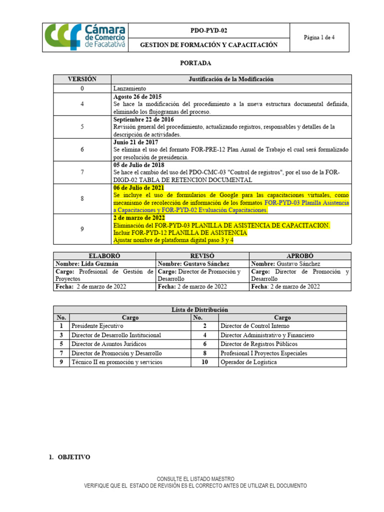 Pdo Pyd 02 Gestión Formacion y Capacitacion | PDF | Creación de capacidad