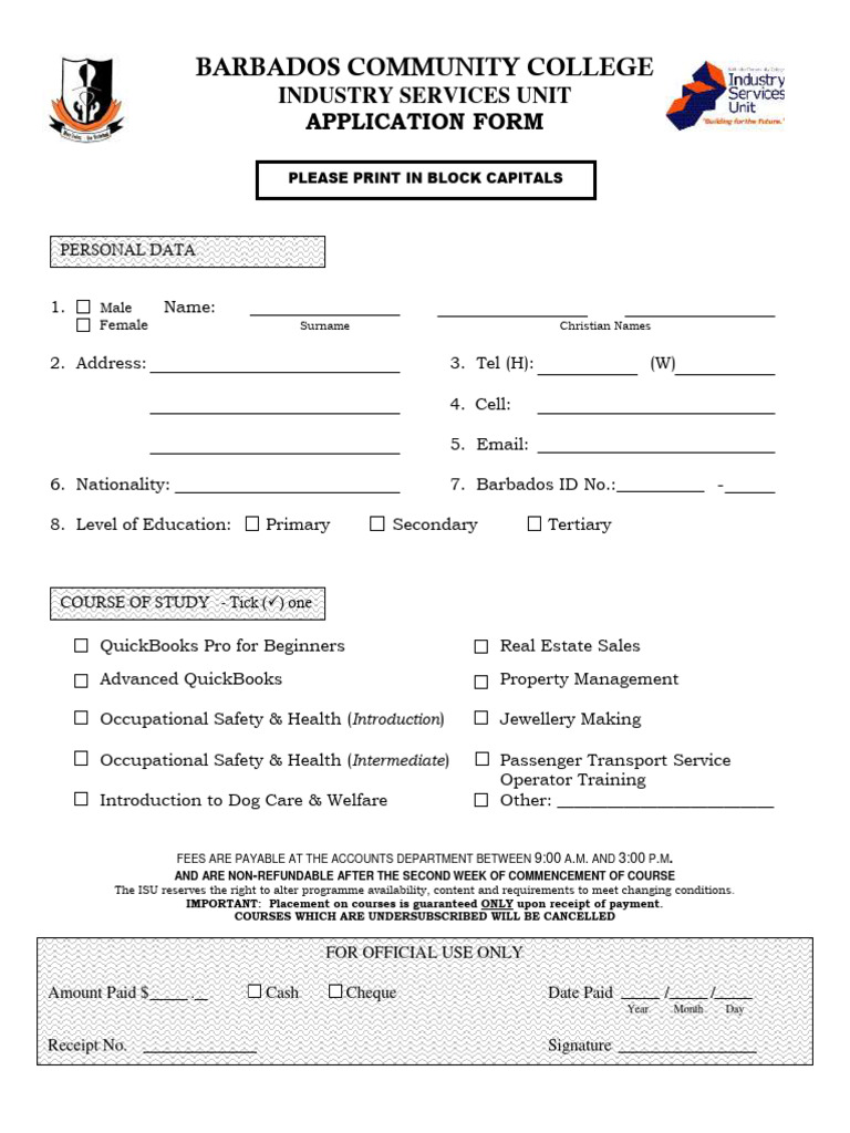 Bcc isu application form pdf