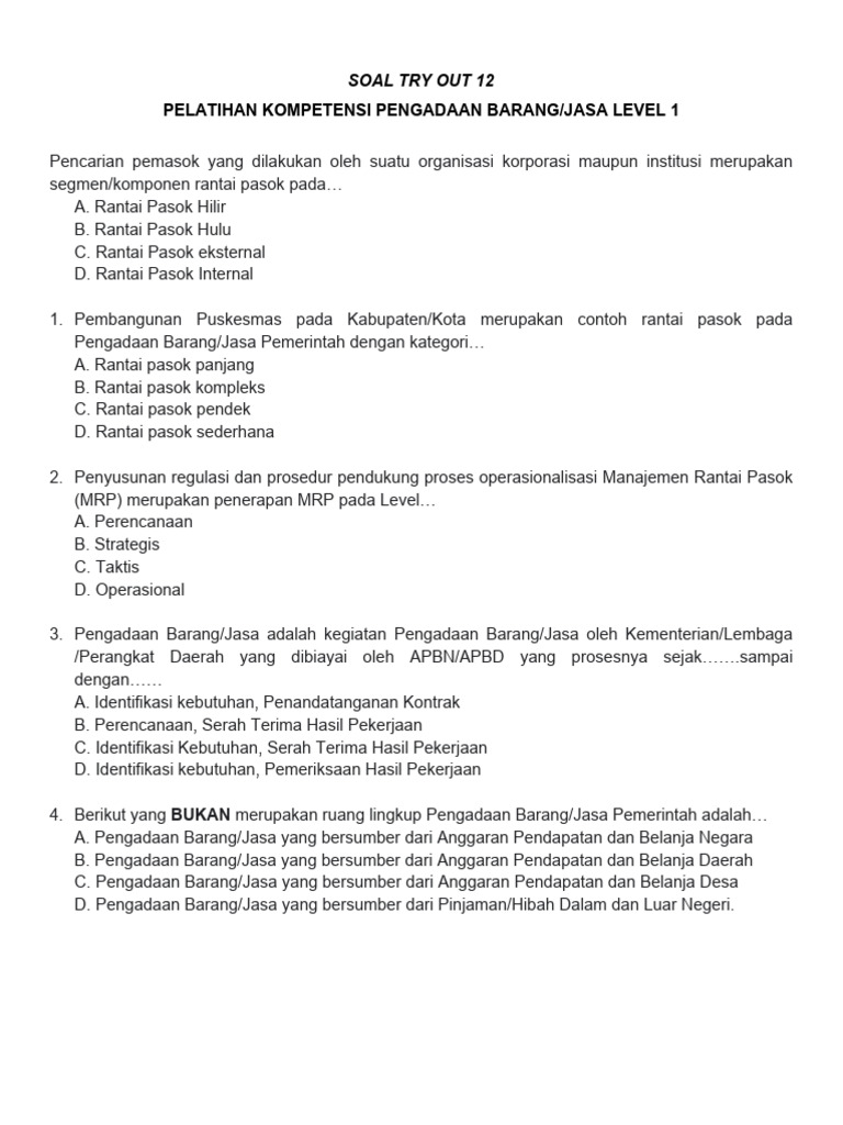 Try Out 12 | PDF | Bisnis | Seni