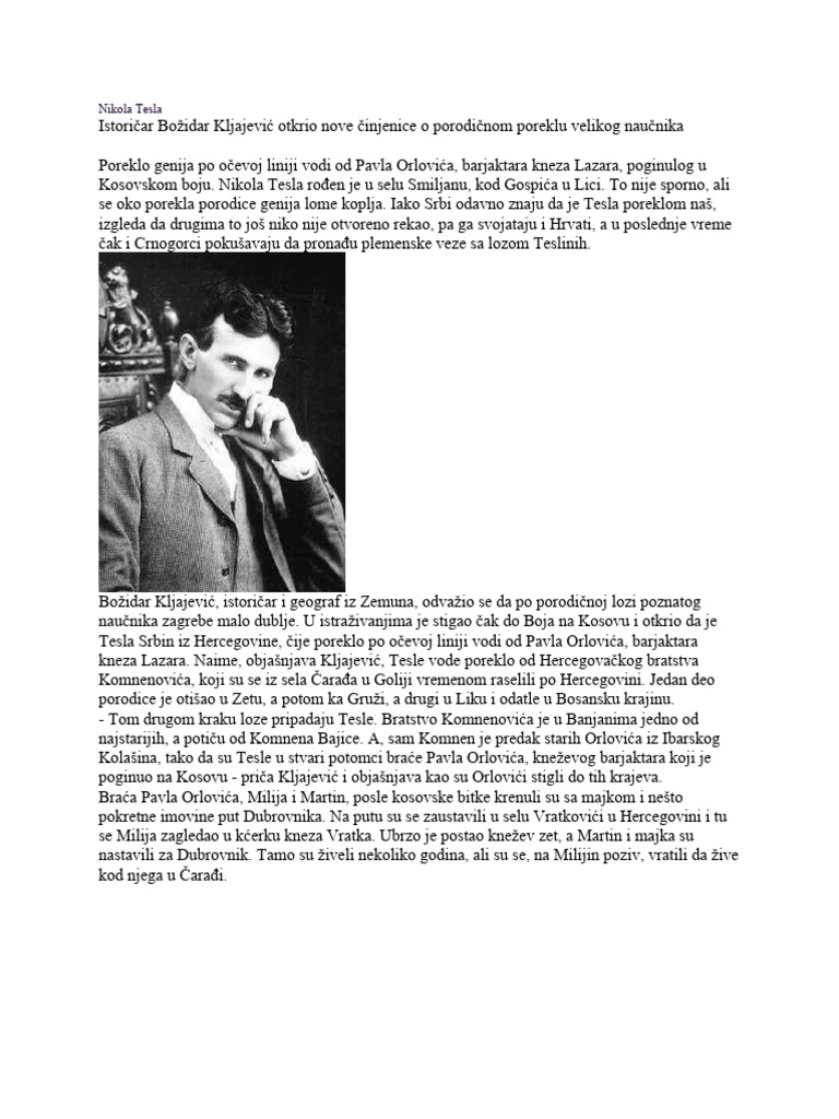 Nikola Tesla | PDF