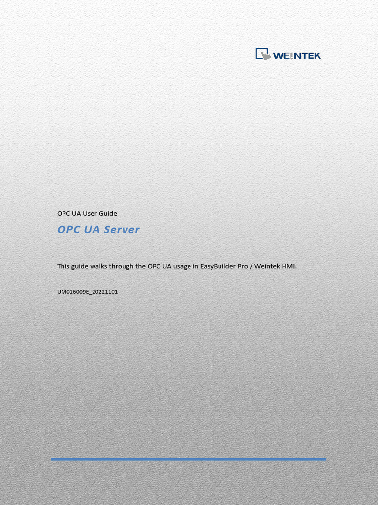 Weintek HMI OPC UA User Guide | PDF | Computer Engineering | Computer ...
