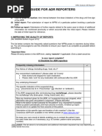 ADR Reporting Form Instructions | PDF | Medical Specialties | Medicine