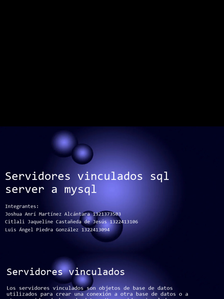 Conectar SQL Server a MySQL: Guía Práctica | PDF | Servidor SQL de ...