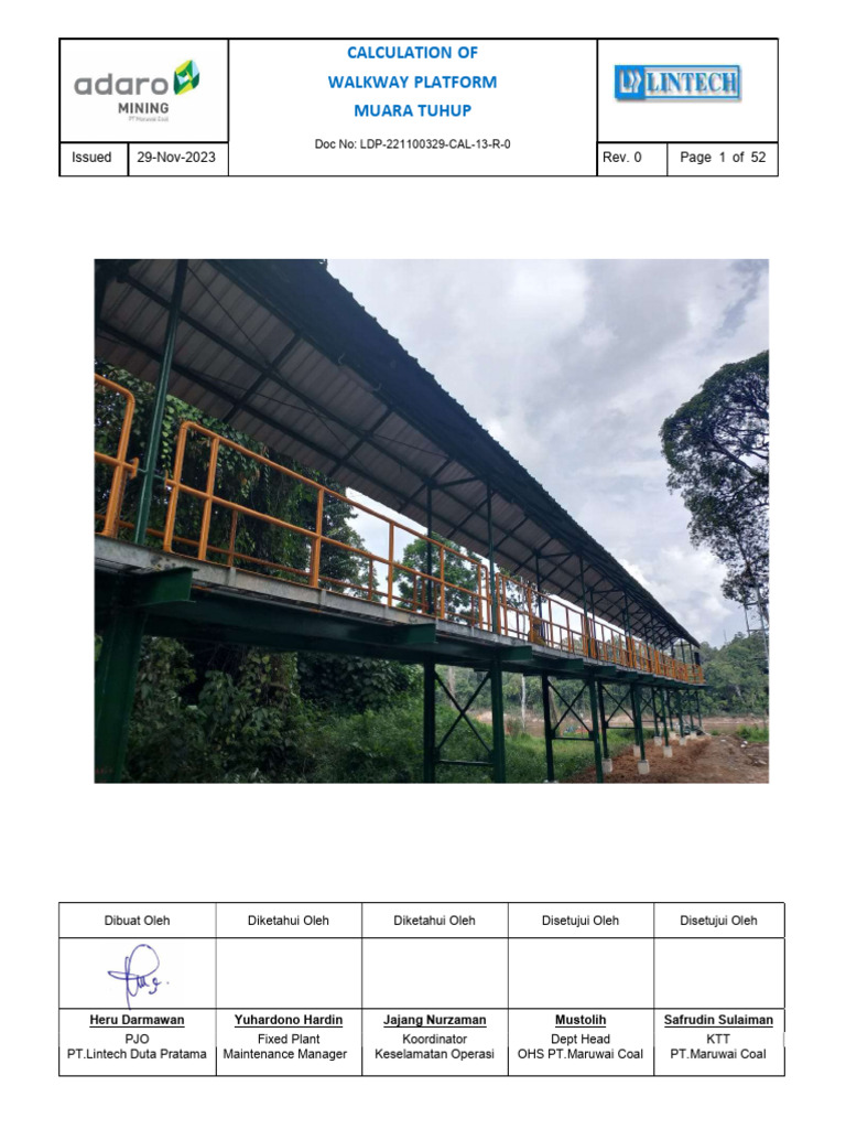 Ldp-221100329-Cal-13 - 0 Calculation of Walkway Platform - Approved ...