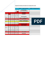 A2 MEST 4 Production Schedule 2011-12 